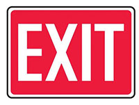 Exit Safety Signs