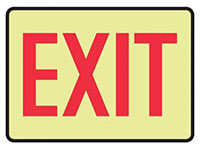 Exit Lumi-Glow™ Safety Signs