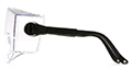 Defiant® Jumbo Size Protective Eyewear with Clear Lens and Black Temples - 3